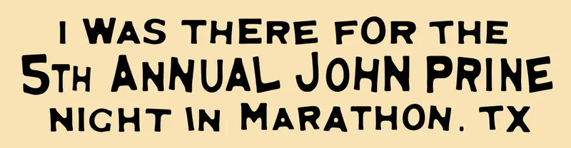 John Prine Night Bumper Sticker